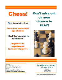 Southisde Junior Chess Club Promotional Flyer